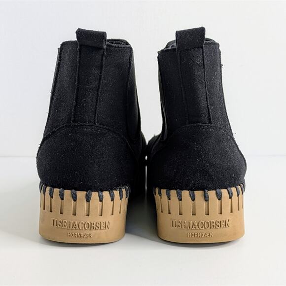 Ilse Jacobsen Tulip 6370 Plateau Ankle Boots EU 37 Black Chelsea Platform - Picture 5 of 16